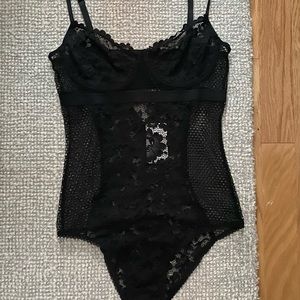 Else lace black underwire bodysuit